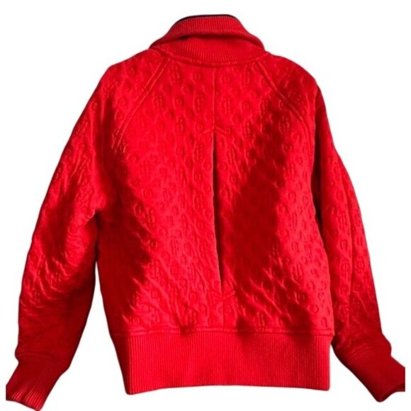 Juicy Couture Los Angeles Y2K Quilted Crimson Dressy Front Zip-Pockets Jacket XL - Picture 4 of 5